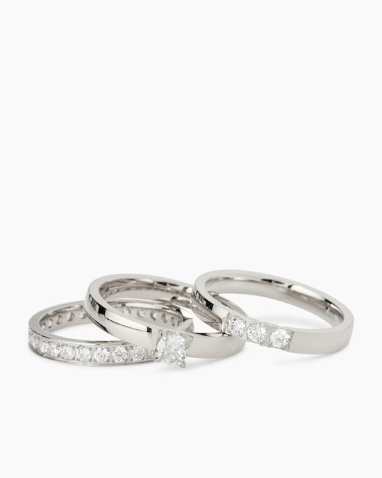Produktabbildung für Ring mit Zirkonia, 3er Set