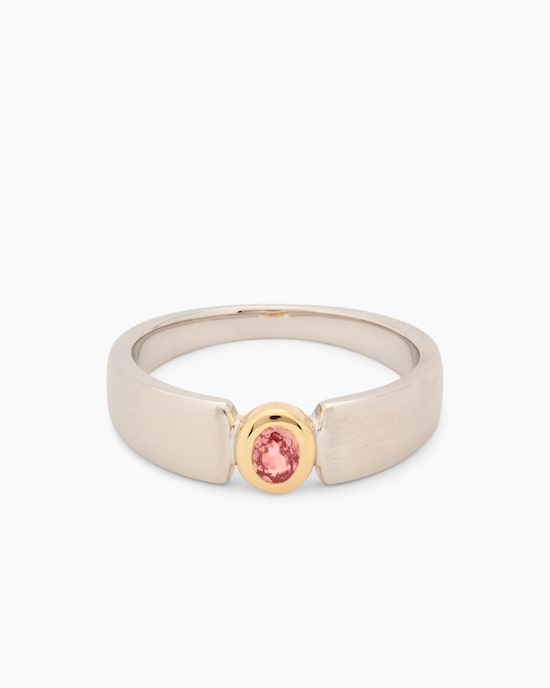 Produktabbildung für Ring mit Padparadscha Saphir