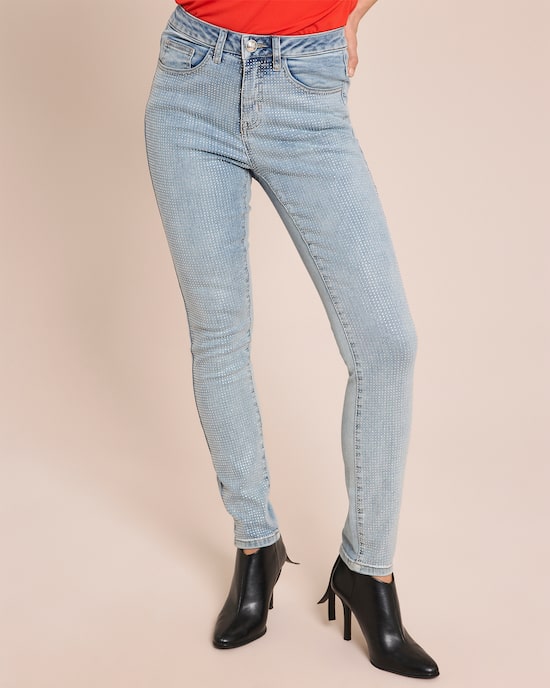 Produktabbildung für Jeans mit Strasssteinchenbesatz