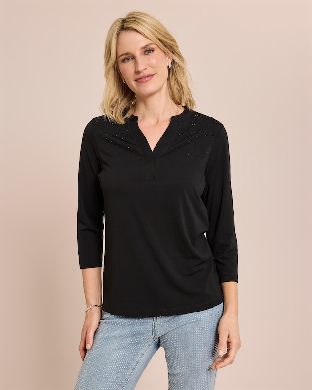 Shirt mit Strasssteinhimmel
