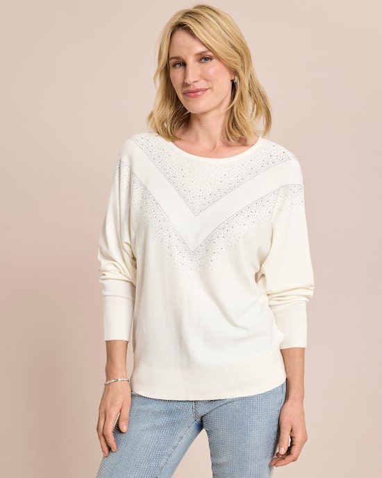 Produktabbildung für Pullover mit Nietendekoration