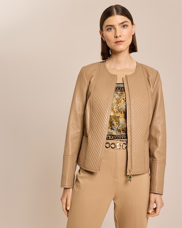 Produktabbildung für Lederjacke mit Steppung