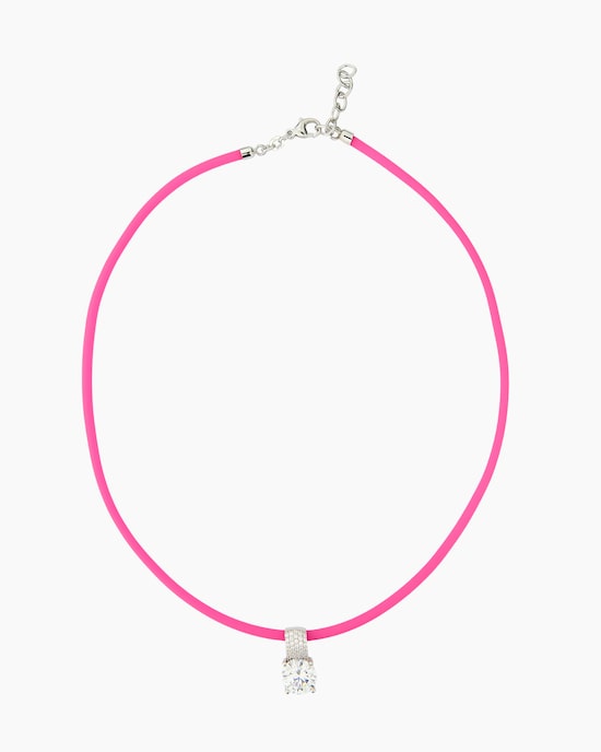 Produktabbildung für Kautschukcollier mit Zirkoniaanhänger