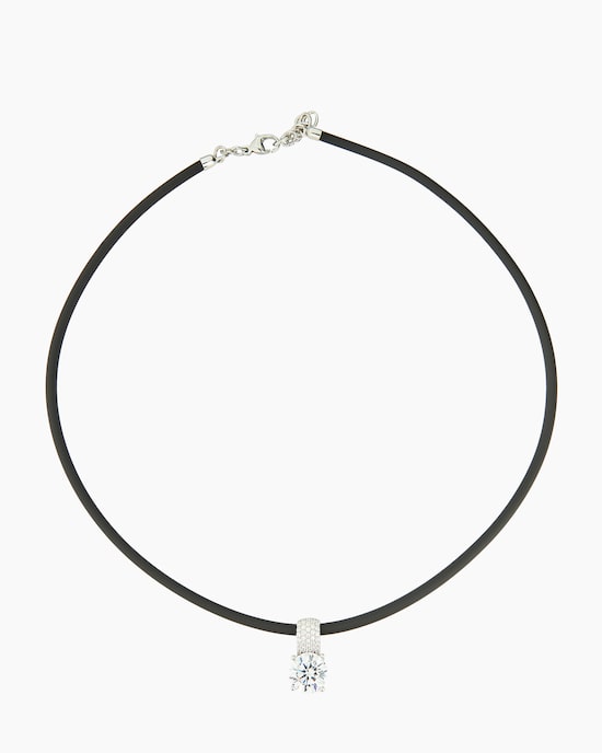 Produktabbildung für Kautschukcollier mit Zirkoniaanhänger