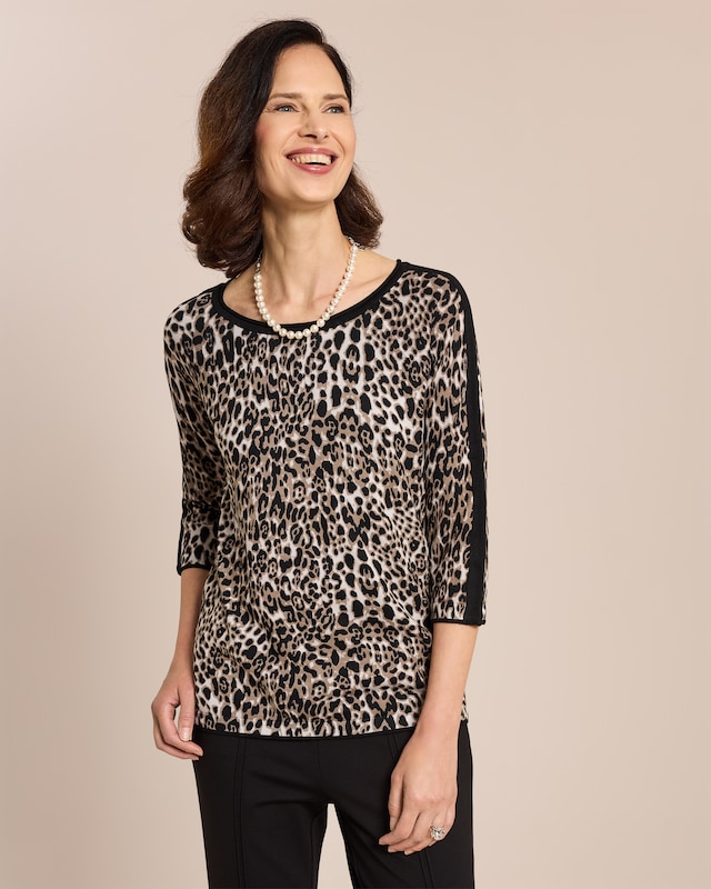 Pullover mit Leoprint