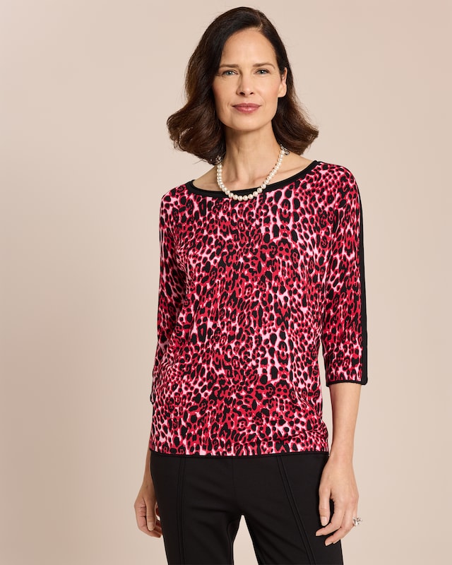 Pullover mit Leoprint