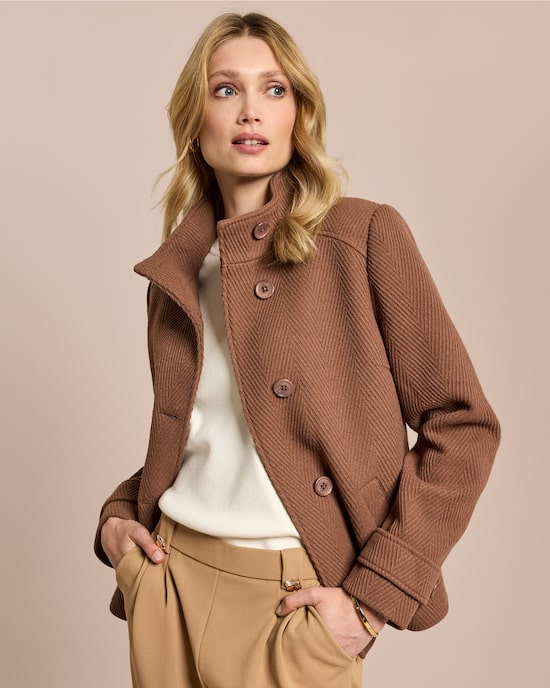 Produktabbildung für Strukturierte Wolljacke