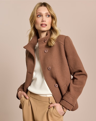 Produktabbildung für Strukturierte Wolljacke