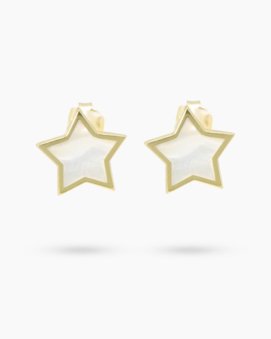 Produktabbildung für Stern-Ohrstecker mit Perlmutt