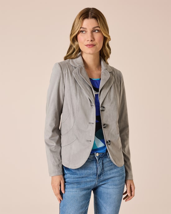 Produktabbildung für Velourlederimitat Blazer
