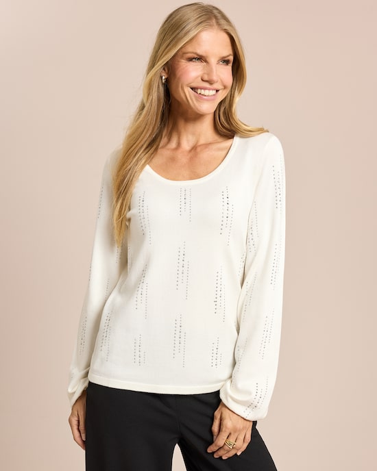 Produktabbildung für Pullover mit Strassbesatz