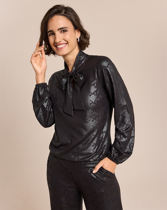 Produktabbildung für Blusenshirt mit Schlangenfoil