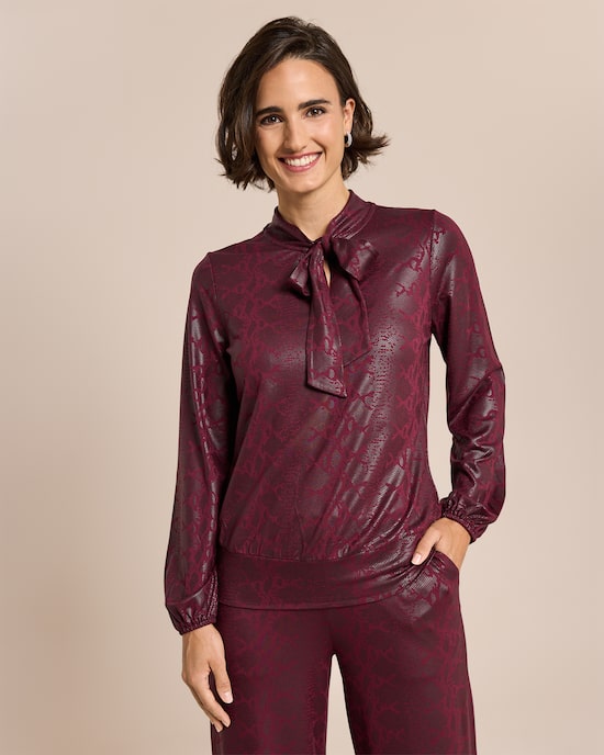 Produktabbildung für Blusenshirt mit Schlangenfoil