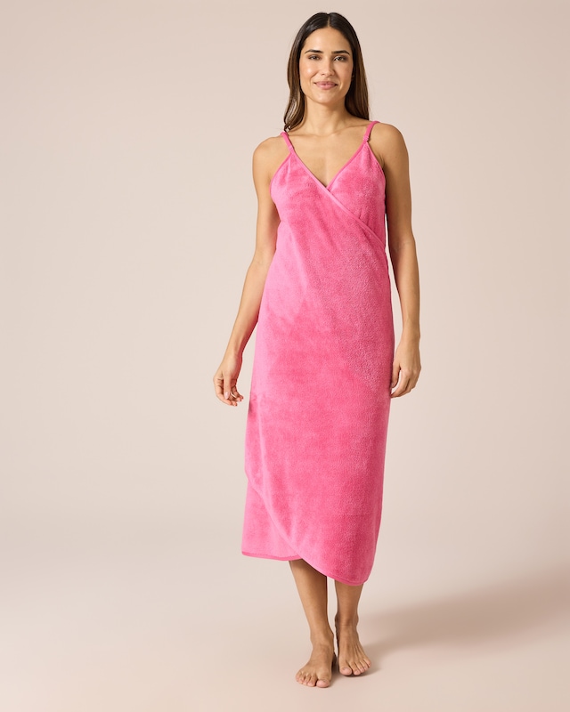 Mega Flausch Handtuchkleid uni