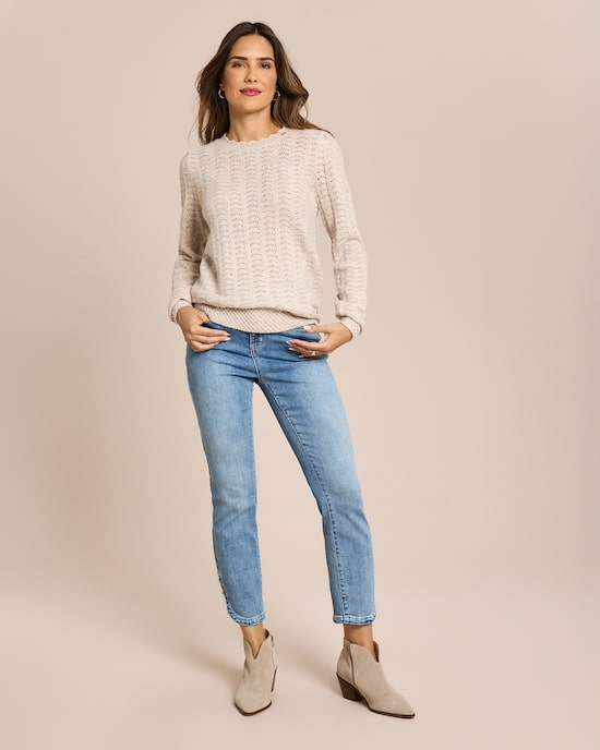 Produktabbildung für Jeans mit Schleifenbesatz
