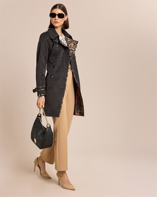 Produktabbildung für Trenchcoat mit Leoprint