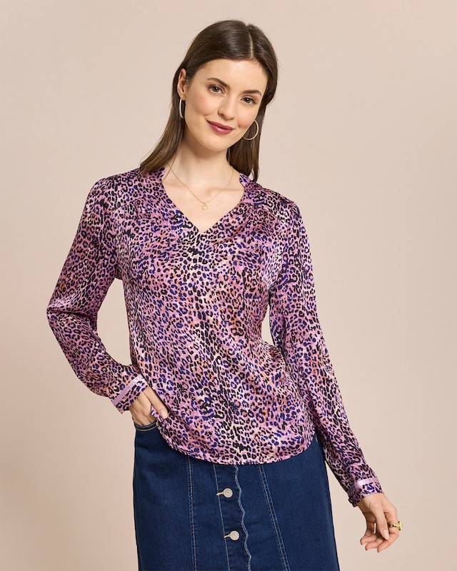 Leo Bluse mit Satinband