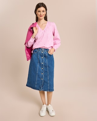 Produktabbildung 3 für Streifen Bluse mit Herzdetails
