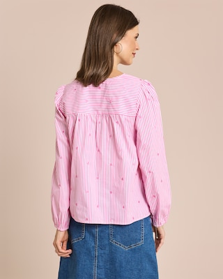 Produktabbildung 4 für Streifen Bluse mit Herzdetails