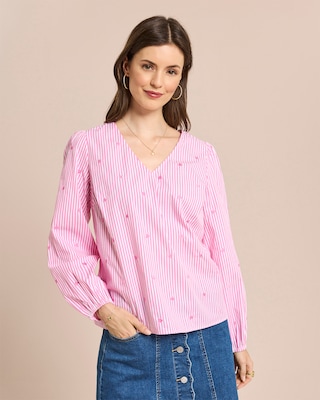 Produktabbildung 2 für Streifen Bluse mit Herzdetails