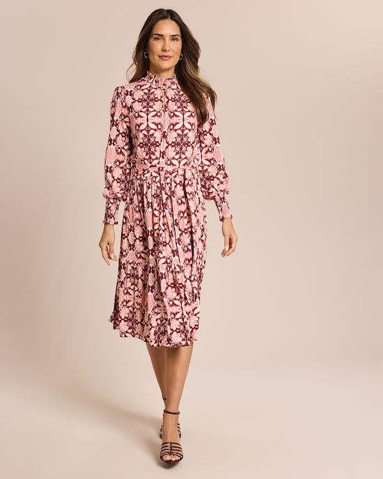 Produktabbildung für Kleid mit Ärmelraffung