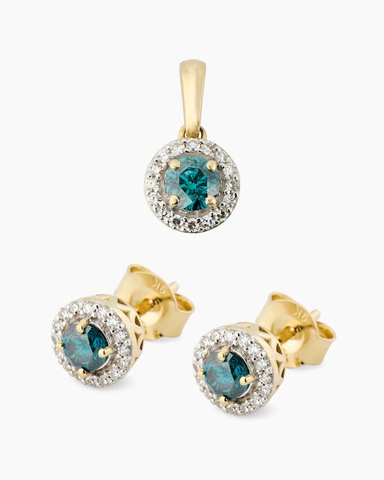Produktabbildung für Diamant-Ohrstecker & Anhänger 0,75 ct