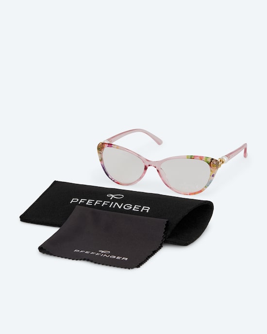 Produktabbildung für Lesebrille mit Perle mit Blumendeko