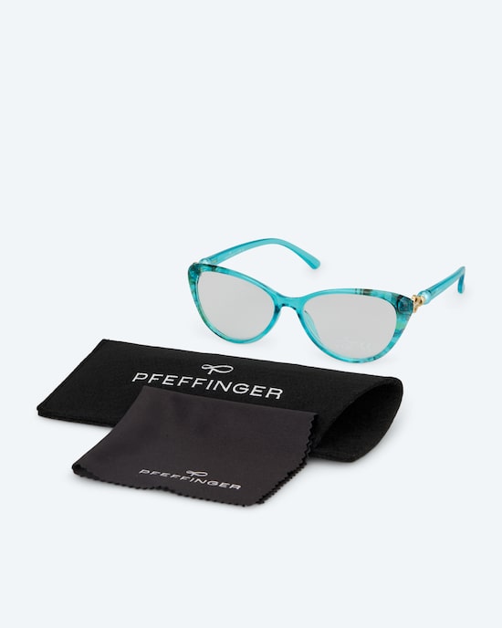 Produktabbildung für Lesebrille mit Perle mit Blumendeko