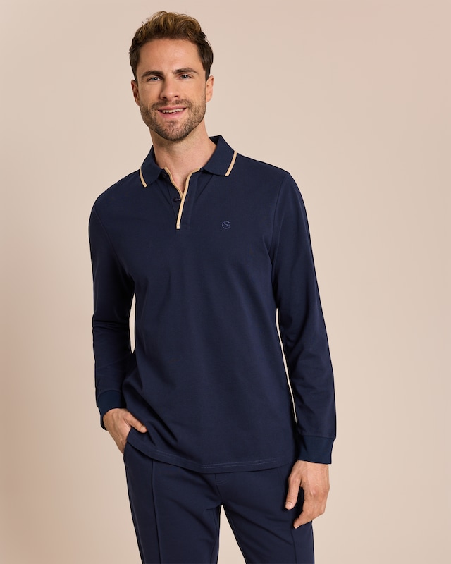 Poloshirt Kontrastdetails