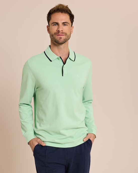 Produktabbildung für Poloshirt Kontrastdetails