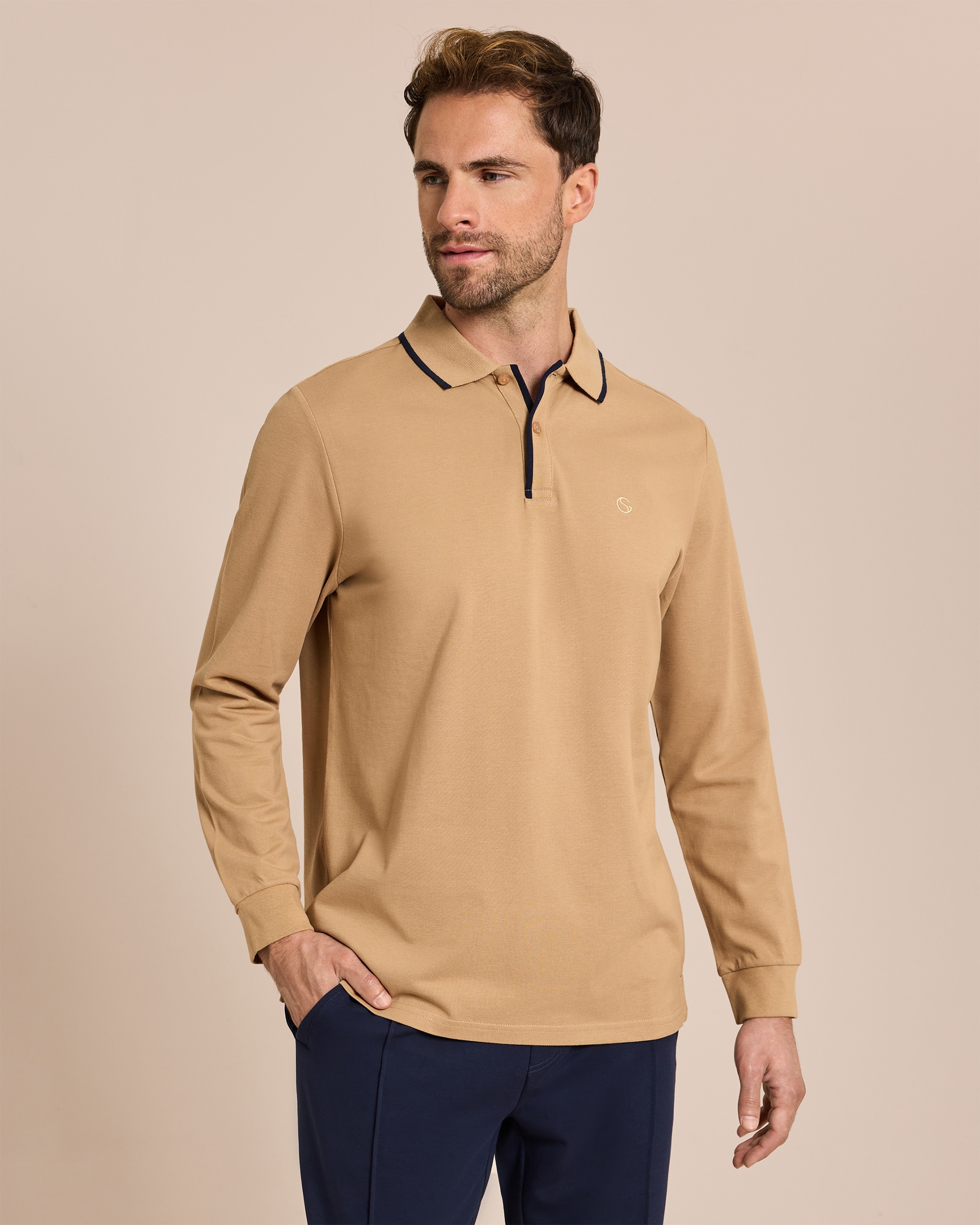 Produktabbildung für Poloshirt Kontrastdetails