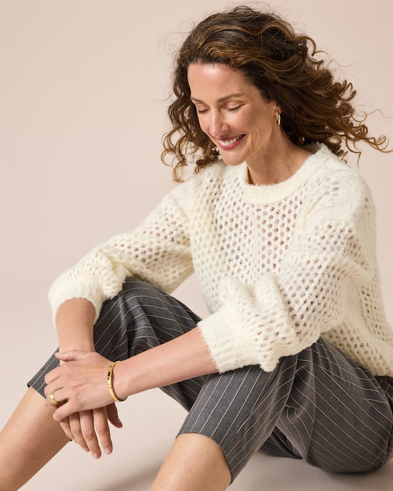 Produktabbildung für Pullover mit Lochstruktur