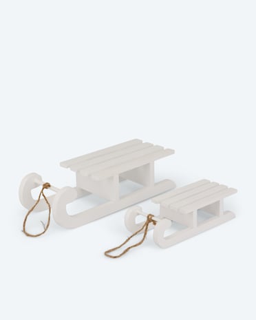 Produktabbildung für 2 Deko-Holzschlitten