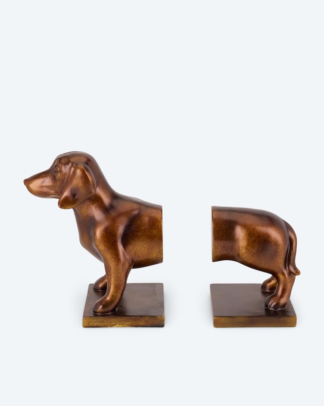Buchstützen "Dackel", 2er Set