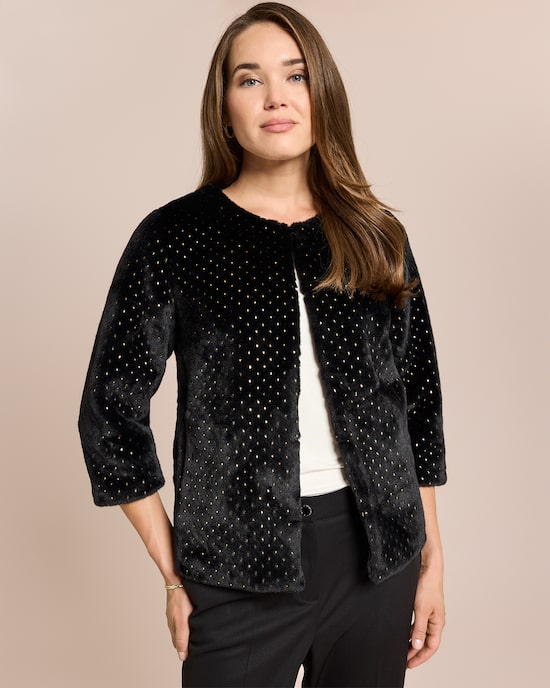 Produktabbildung für Webpelzjacke mit Glitzer