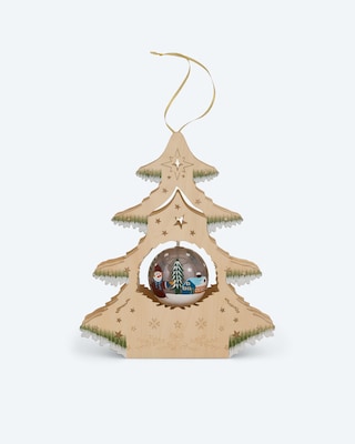 Produktabbildung 1 für LED-Holzbaum mit Wichtel-Kugel