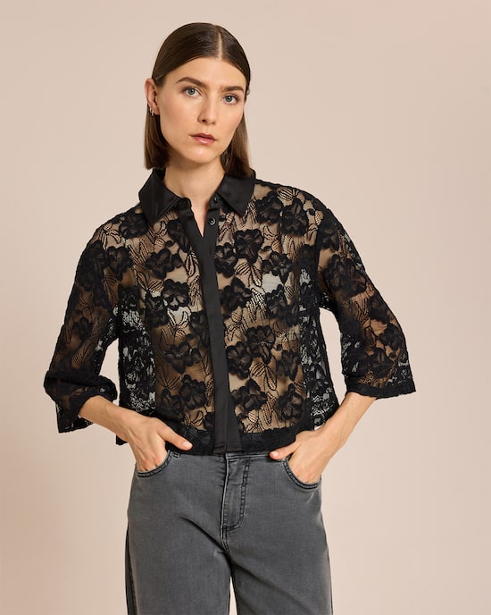 Produktabbildung für Transparente Spitzenbluse