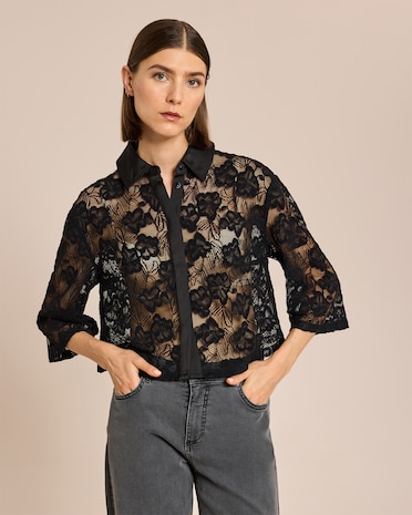 Produktabbildung für Transparente Spitzenbluse