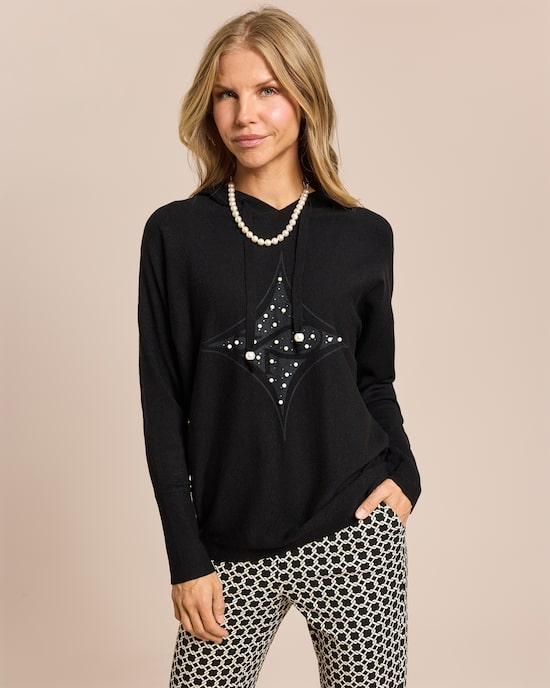 Produktabbildung für Pullover mit Kapuze und Logo