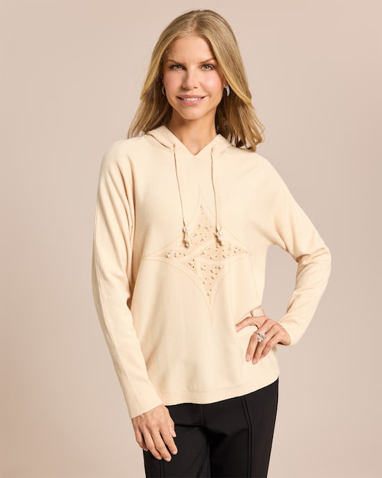 Produktabbildung für Pullover mit Kapuze und Logo