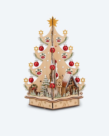 Produktabbildung für LED-Holzdekoration "Weihnachtsbaum"