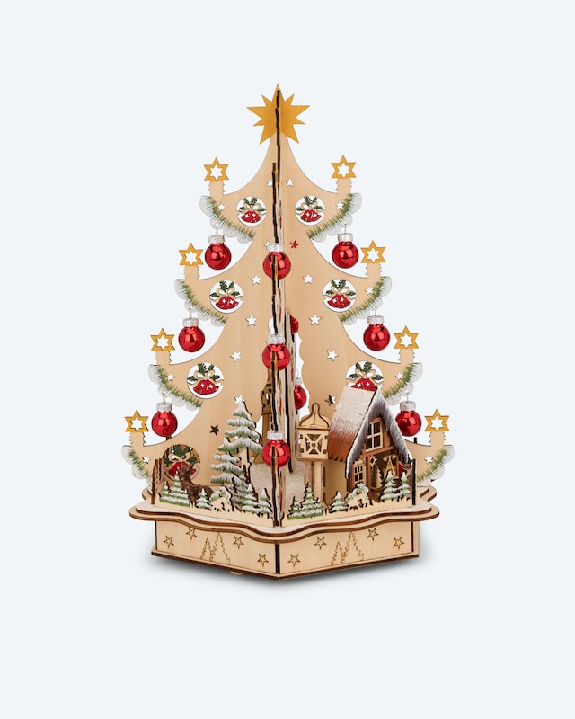 LED-Holzdekoration "Weihnachtsbaum"