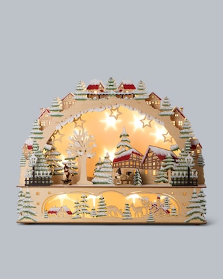 Produktabbildung 2 für LED-Holzschwibbogen "Winterwald"