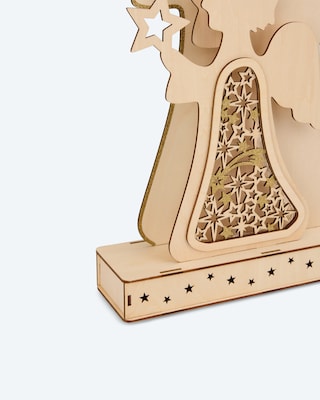 Produktabbildung 4 für LED-Holzdekoration "Glitzerengel"