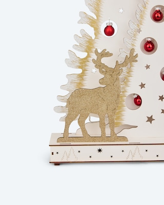 Produktabbildung 4 für LED-Holzdekoration "Glitzerhirsch"