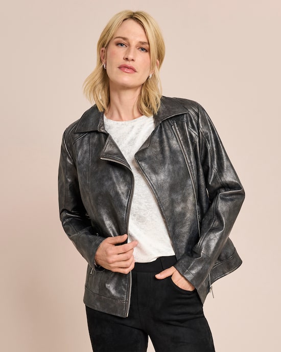Produktabbildung für Bikerjacke Metallic-Look