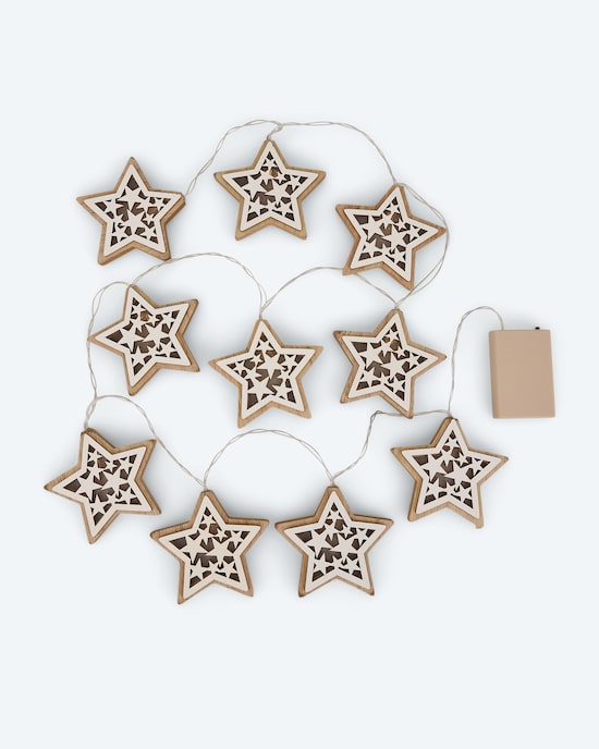 Produktabbildung für LED-Lichterkette "Holzsterne"
