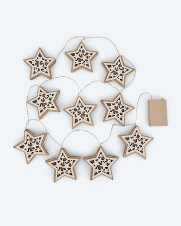 Produktabbildung für LED-Lichterkette "Holzsterne"