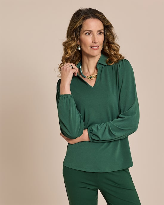 Produktabbildung für Blusenshirt Kragen und V-Ausschnitt