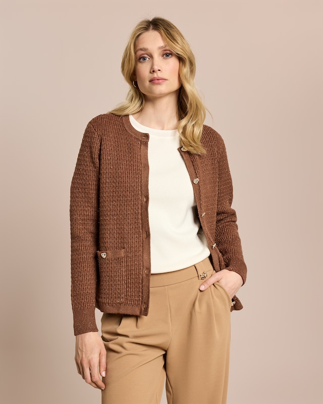 Cardigan mit Herzknöpfen